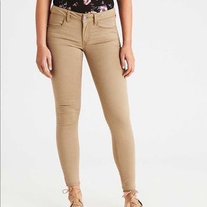 AE Khaki Jeggings 0 Regular